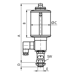 Elektro-Tropföler ELO 230V 50Hz Inhalt 140ml , Technische Zeichnung