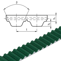 PU-Zahnriemen Profil AT10 Breite 100mm Meterware 100 AT10 PAZ = Polyamidgewebe auf der Zahnseite, Produktphoto