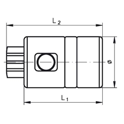Standardschnellkupplung G 3/8 , Technische Zeichnung