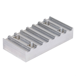 Klemmplatte aus Aluminium für Zahnriemen Profil T10 Riemenbreite 32mm , Produktphoto