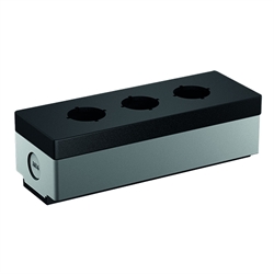 Leergehäuse, Einbau-Ø 22,3mm, für 3 Befehlsstellen, Produktphoto