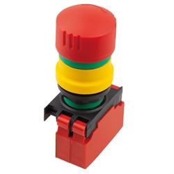 Not-Halt-Taster 2Ö/(1S), Einbau-Ø 22,3mm, mit Kontaktblöcken , Produktphoto