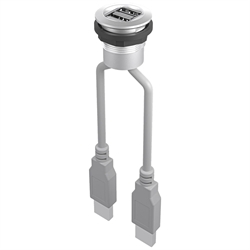 Doppelbuchse USB 2.0, Buchse A / Stecker A (60 cm) , Produktphoto
