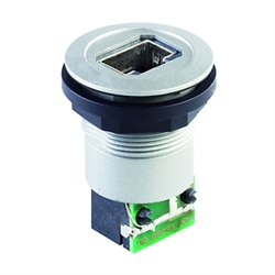 Einbaubuchse RJ45,  Buchse RJ45 / Buchse RJ45, Produktphoto