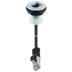 Einbaubuchse RJ45, Buchse RJ45 / Stecker RJ45 (60 cm) , Produktphoto