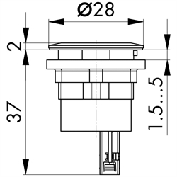 Einbaubuchse USB 3.0, Buchse A / Buchse A , Technische Zeichnung
