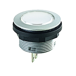 Drucktaster taktil, Wechselkontakt, Einbau-Ø 22,3mm, Flachstecker , Produktphoto