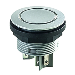 Drucktaster mit Ringbeleuchtung 1S, Einbau-Ø 22,3mm, Flachstecker , Produktphoto