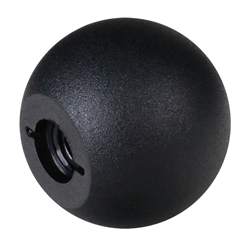 Kugelknopf DIN 319 Form C Thermoplast PA6GV mit geformtem Gewinde Durchmesser 20mm M5, Produktphoto