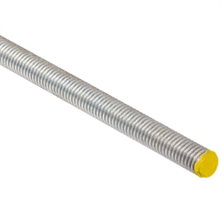 Gewindestange DIN 976-1 A (ex DIN 975) Stahl 8.8 verzinkt M12 x 1,75 x 1000mm linkssteigend Farbmarkierung gelb, Produktphoto