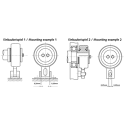 Anbau-Freilauf BSEU40-40 nach europäischer Bauart Innen-Ø 40mm Außen-Ø 118mm Breite 55mm mit Passfedernut am Innenring, Technische Zeichnung