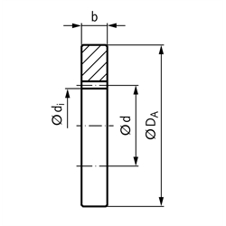 Innenzahnkranz aus Bronze 2.1076 Modul 1 120 Zähne Zahnbreite 8mm Außendurchmesser 145mm, Technische Zeichnung