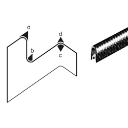 Kantenschutzprofil schmal, rechteckig, Produktphoto