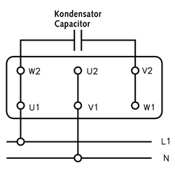 Betriebskondensator KST 16,0µF 400V , Technische Zeichnung