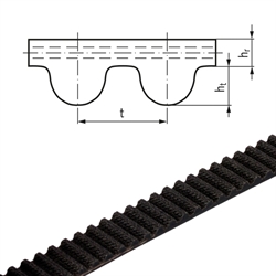 Zahnriemen Profil HTD 3M Breite 9mm Meterware 3M-09 (Neopren mit Glasfaser-Zugstrang) , Produktphoto