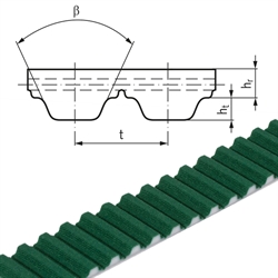 PU-Zahnriemen Profil AT10 Breite 32mm Meterware 32 AT10 PAZ = Polyamidgewebe auf der Zahnseite , Produktphoto