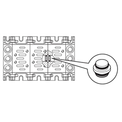 Druckbereichstrennscheibe (Universal) Norgren M/P43174 ISO 2, Technische Zeichnung