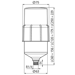 Ölrückhalteventil G 1/4" bis +60°C, Technische Zeichnung