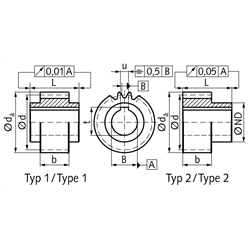 Präzisions-Stirnzahnrad aus 16MnCr5 Modul 5 24 Zähne Bohrung 55H6 gehärtet und geschliffen schräg verzahnt 19°31'42" linkssteigend Außendurchmesser 137,3mm, Technische Zeichnung