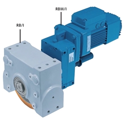 Getriebemotor RBM/I für Radblock RB/I Größe 200 Motortyp 100A8/2 400V 50Hz Wellendurchmesser 35mm Übersetzung 19,9:1 , Produktphoto