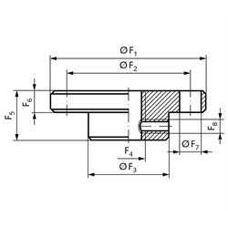 Flanschplatte für Spindelhubgetriebe NPT und NPK Ausführung A und B Baugröße 3 Aussen-Ø 90mm M20, Technische Zeichnung