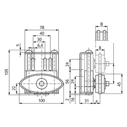 Kettenspanner SPANN-BOY® TS-EP 10 B-2, Technische Zeichnung