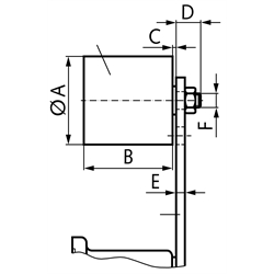 Spannrollen aus Kunststoff, Technische Zeichnung