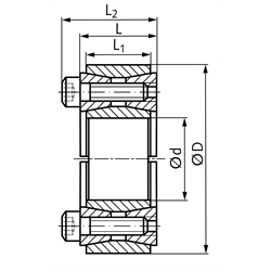 Spannsatz COM-AS Bohrung 48mm Größe 48x80x24mm, Technische Zeichnung