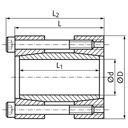 Spannsatz ST-K Bohrung 100mm Größe 100x150x120mm, Technische Zeichnung