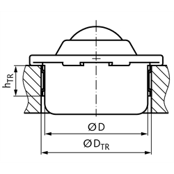 Toleranzring 64x15mm passend zu Gehäusedurchmesser 62mm , Technische Zeichnung