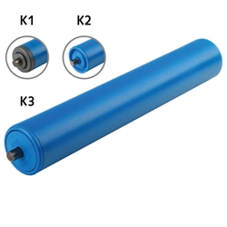 Tragrolle K1 Kunststoff blau Ø=40mm RL=400mm EL=405mm AL=425mm Federachse, Produktphoto