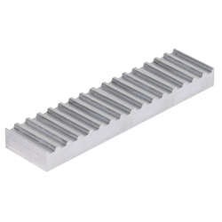 Klemmplattenrohling ungebohrt aus Aluminium für Zahnriemen 14M Plattenmaße: Länge 228mm x Breite 90mm, Produktphoto